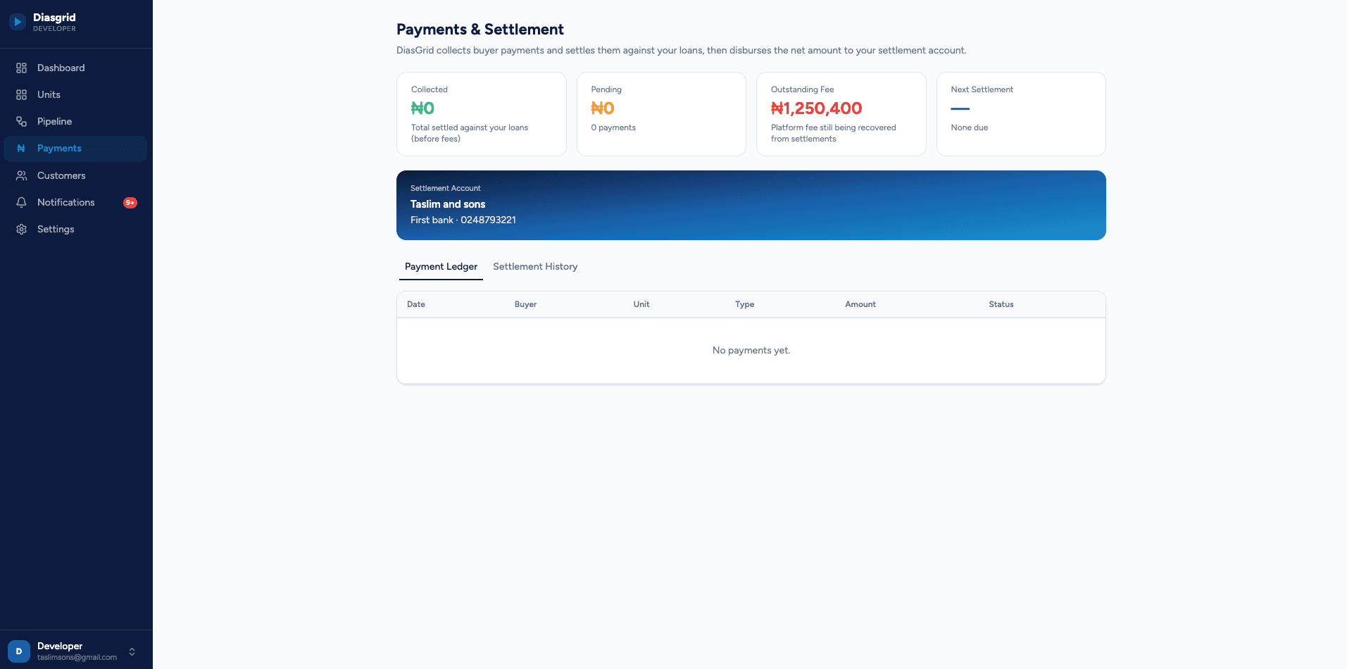 DiasGrid payments and financing